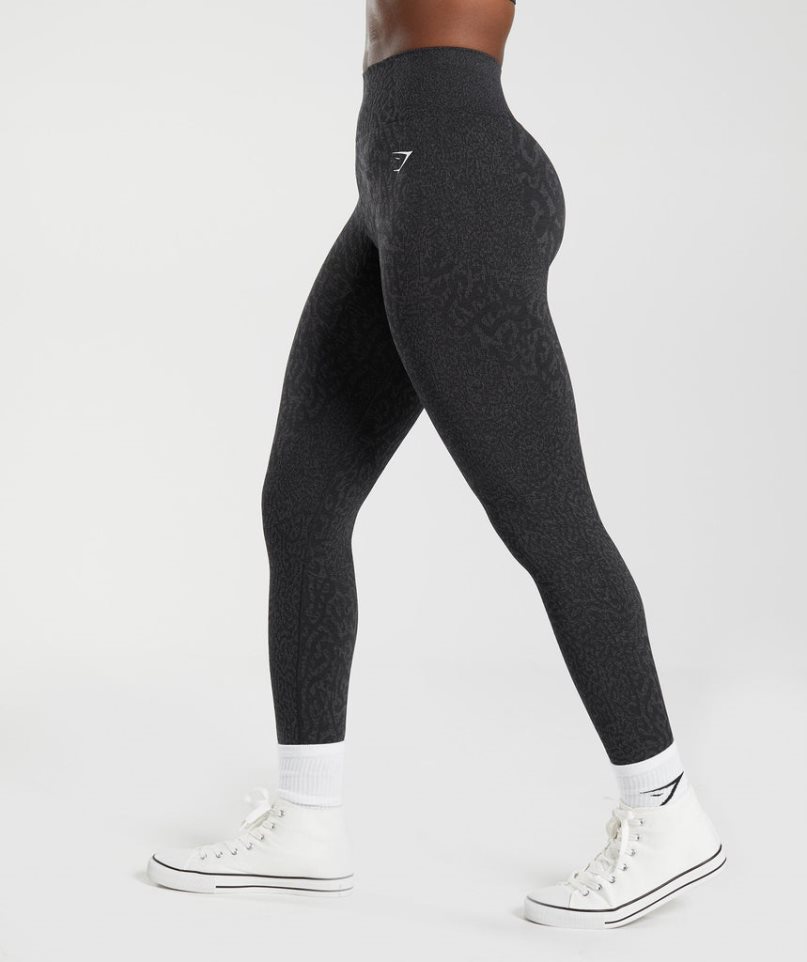 Women's Gymshark Adapt Animal Seamless Leggings Black | NZ 2GTSOX